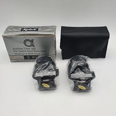 Auxiliary Lens Set For Canon New Sure Shot - Telephoto & Wide Angle Lenses • £14.99