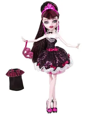 Monster High Doll Sweet 1600 Draculaura Leotard Skirt Purse Headband Lace Choker • $7.99