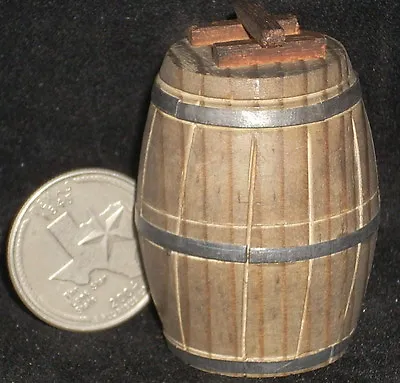 Dollhouse Miniature Western Wooden Barrel 1:12 Scale Mexican Import #WO1920(2) • $7