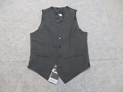 Marc Anthony Vest Mens Small 36-38 Gray Plaid Suit Vest NEW • $23.97