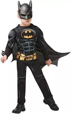 Batman Black Deluxe Child's Costume Kids Superhero Dress Size Large Age 7-8 Year • £9.95