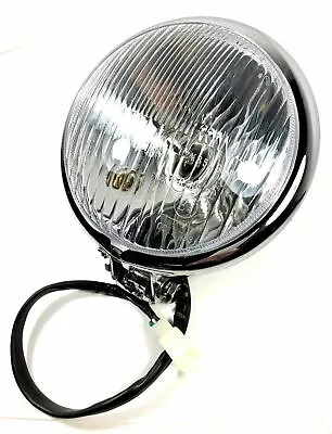 Gy6 125cc 150cc Chrome Motorcycle Round Headlight 6  12v 35w Lance Znen Taotao • $143.68