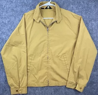 Vintage Towncraft JC Penny Jacket Extra Large Yellow Attendant Retro Full Zip • $59.99