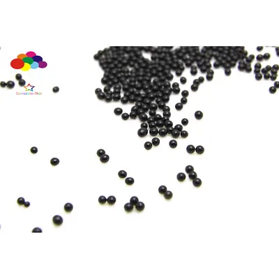 New 1000 Pcs Glass Black Micro Beads Small No Hole 1.5-2mm Nail Art Caviar • $0.99