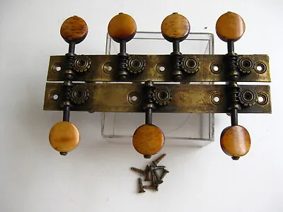 Vintage Antique 19th Century Parlor 7-String Guitar Brass Tuners Set For Project • $250