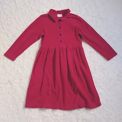 Hanna Anderson Red Velvet Dress Size 120 Good Pre Owned Condition • $8