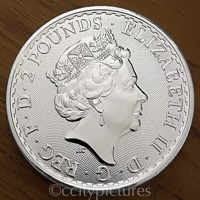 2022 1 Oz 999 Silver UK Britannia Royal Mint £2 GEM BU Coin From Mint Roll #5 • $34.99