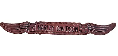 Large Vintage Leather Harley Davidson Motocycle Patch Wings Sew On • $25