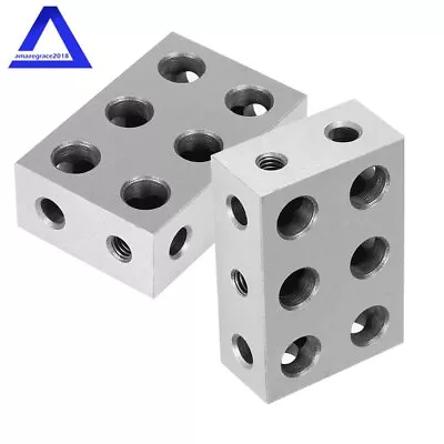 1 Matched Pair 1-2-3 Blocks 11 Holes .0001  Machinist 123 Ultra Precision • $21.41