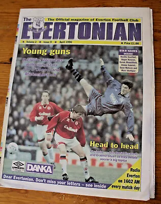 1996 Everton Club Newspaper Vol 2 Issue 9 - Evertonian Young Guns • £3.99