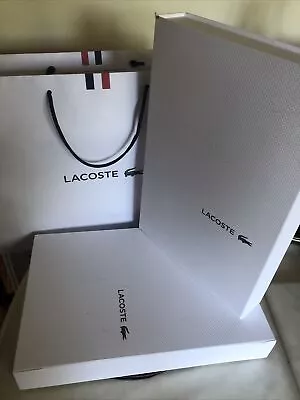 LACOSTE 2x  GIFT BOX 1x Paper Bag Set • £7.99
