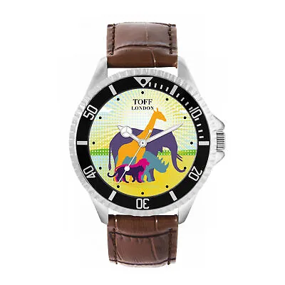 Toff London TLWL-11966 Mens Multicolour Safari Animal Watch • £69.99