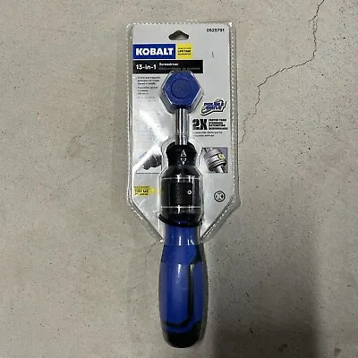 Kobalt 0525791 13-in-1 Screwdriver 12 Bits Magnetic Extension Reversable Ratchet • $17.60