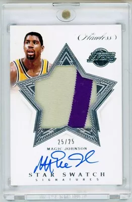 MAGIC JOHNSON 2019-20 Panini Flawless Star Swatch Auto Autograph Patch 25/25 • $1299.99