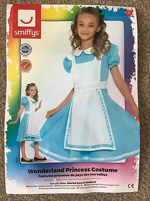 £10.99 • Buy Smiffys Blue Alice Wonderland Princess Childs Kids Girls Fancy Dress Costume
