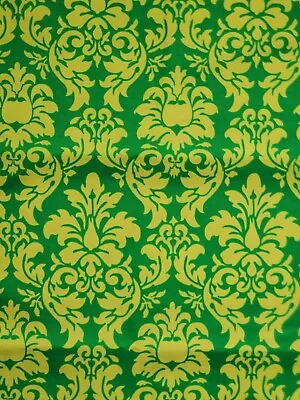 Michael Miller Dandy Damask Sprout Green Fabric-OOP - BTY • $9.95