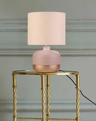 £20.49 • Buy Bedside Table Pink & Rose Gold Lamp Light Night Lighting Home Bedroom Décor H11 