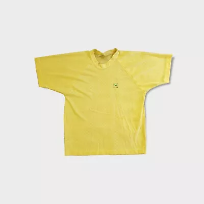 John Deere Vintage '80s Yellow Mesh Medium Shirt • $34