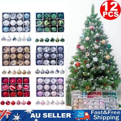 12pcs 6CM Christmas Tree Baubles Ball Ornament Xmas Hanging Balls Party Decor AU • $15.99