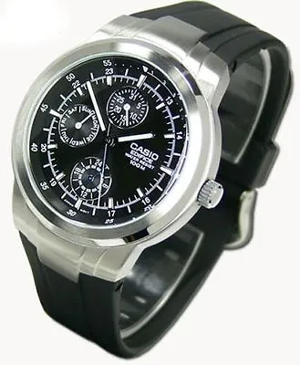 Casio EF305-1AV  Men's Edifice 3-Eye Watch Black Resin Strap 100 Meter WR • $39