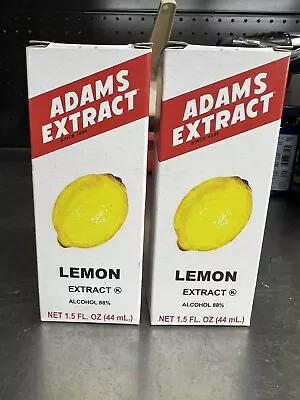 Adam's Extract Lemon 1.5 FL. Oz. (44ml) 2 Pack Exp. 01/30/2027 • $5