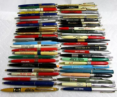 Lot Of 100 Vintage Advertising Ballpoint Pens  Phone  Auto  Food CO-OP & More • $9