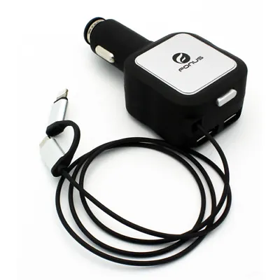 4.8AMP RETRACTABLE RAPID CAR DC CHARGER ADAPTER DUAL USB PORT For VERIZON PHONES • $12.52