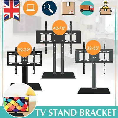 TV Stand Bracket Desk Top Monitor Table Mount Plasma LED 22-70 Inch TV Universal • £15.99