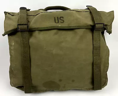 US ARMY FIELD COMBAT PACK M-1945 Vintage Canvas Military Backpack Rucksack 1951 • $66.23
