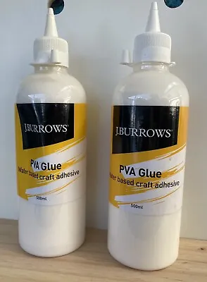 $6 • Buy NEW Burrows PVA Glue - 500ml - Water Based Craft Adhesive - Card Wood Wool Slime