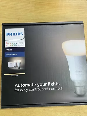 Philips Hue White B22 Kit - 2 X Dimmable LED Globes Warm White With Hue Bridge • $100