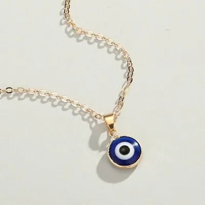 $0.73 • Buy Lucky Turkey Evil Eye Charm Pendant Necklace Women Gold Chain Party Jewelry Gift