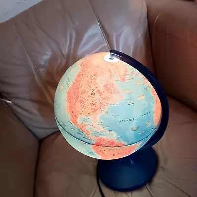 Illuminated Light Up Spinning World Globe Map Educational Night Light Scanglobe • £18