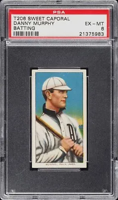 1909-11 T206 Danny Murphy Philadelphia BATTING SWEET CAPORAL 350/30 PSA 6 EXMT • $1279.20