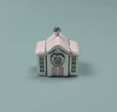 Authentic 925 Sterling Silver Church Religious Cubic Zirconia Charm Bead • $15.12