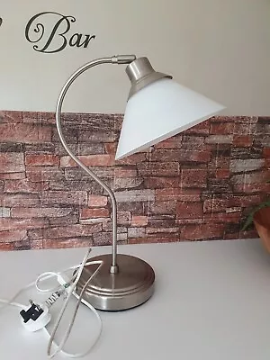 Vintage IKEA KROBY Art Deco Lamp With  Milk Glass Shade Working • £30