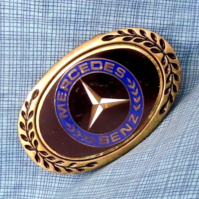 Mercedes Benz Promo Belt Buckle Emblem Solid Brass Vtg Rare 1980 A / HB  .SHY817 • $149.99