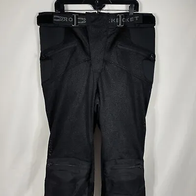 Joe Rocket Balistic Motorcycle Pants Mens Sz XL 36-38 Black Mesh Riding Zipper • $64.95