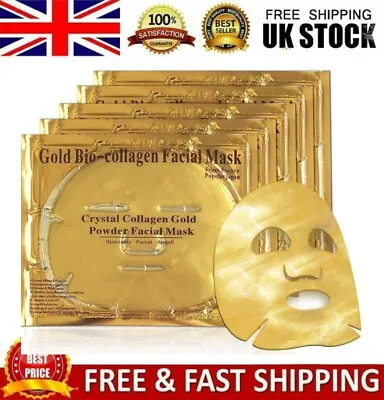 Premium 24K Gold Bio Collagen Face Mask Nourishes Anti Ageing & Hydrates Skin UK • £99.99