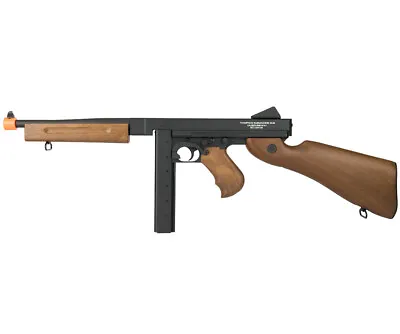 CYBERGUN Thompson Full Metal M1A1 WW2 AEG Airsoft Rifle By King Arms 43900-COMBO • $209.99