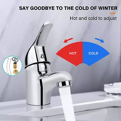 £11.99 • Buy Taps Bathroom Mixer Basin Tap Chrome Wash Sink Mono Lever Modern High Quality UK