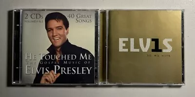 ELVIS PRESLEY 2 CD Lot: He Touched Me: Gospel Music/30 #1 Hits LIKE NEW! 3 Discs • $16.95