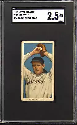 1910 T206 Sweet Caporal Joe Doyle SGC 2.5 • $750