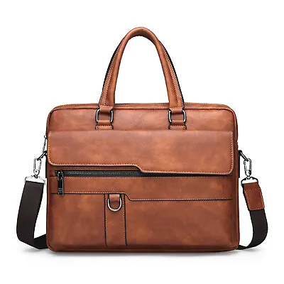 Men Laptop Bag Case Messenger Business Briefcase Satchel PU Leather Shoulder Bag • $23.50