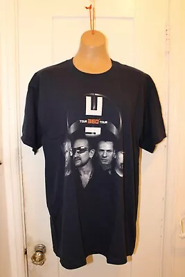 U2 360 Tour T-Shirt Men's Large Cities Listed Double Sided Ireland Irish • $23.90