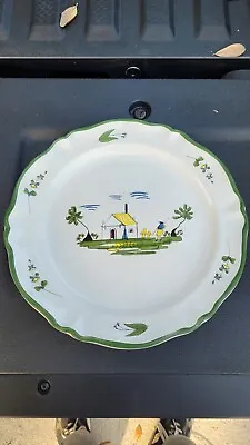 Varages France Hand Painted 12  Chop/Dinner Plate • $18