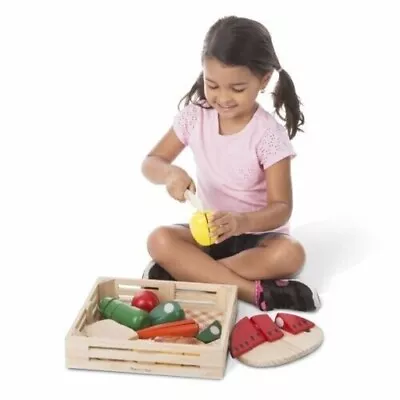 Melissa & Doug CUT & SLICE WOODEN PLAY FOOD • £27.50