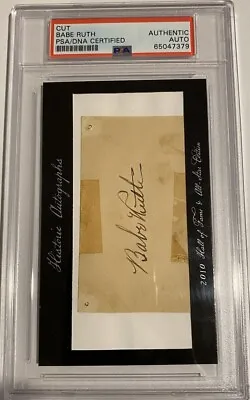 Babe Ruth Signed Autograph PSA /DNA 2010 Historic Autographs Card • $12000