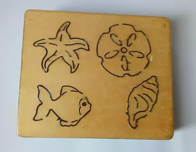 £8 • Buy 1  Thick Wooden Die - Shell,Starfish,Fish,Dollar (Works With Sizzix Bigz Pro)