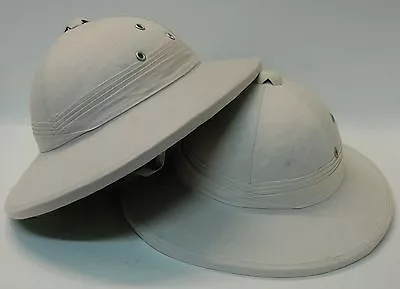 2 X  PITH HELMET STONE COLOR(CREAM) TROPICAL SAFARI STYLE • $33.80